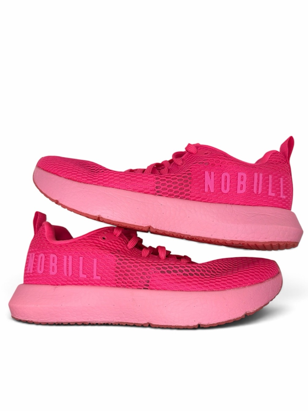 NOBULL Neon Hot Pink Mesh Running‎ Shoes Mens 8.5 Womens 10